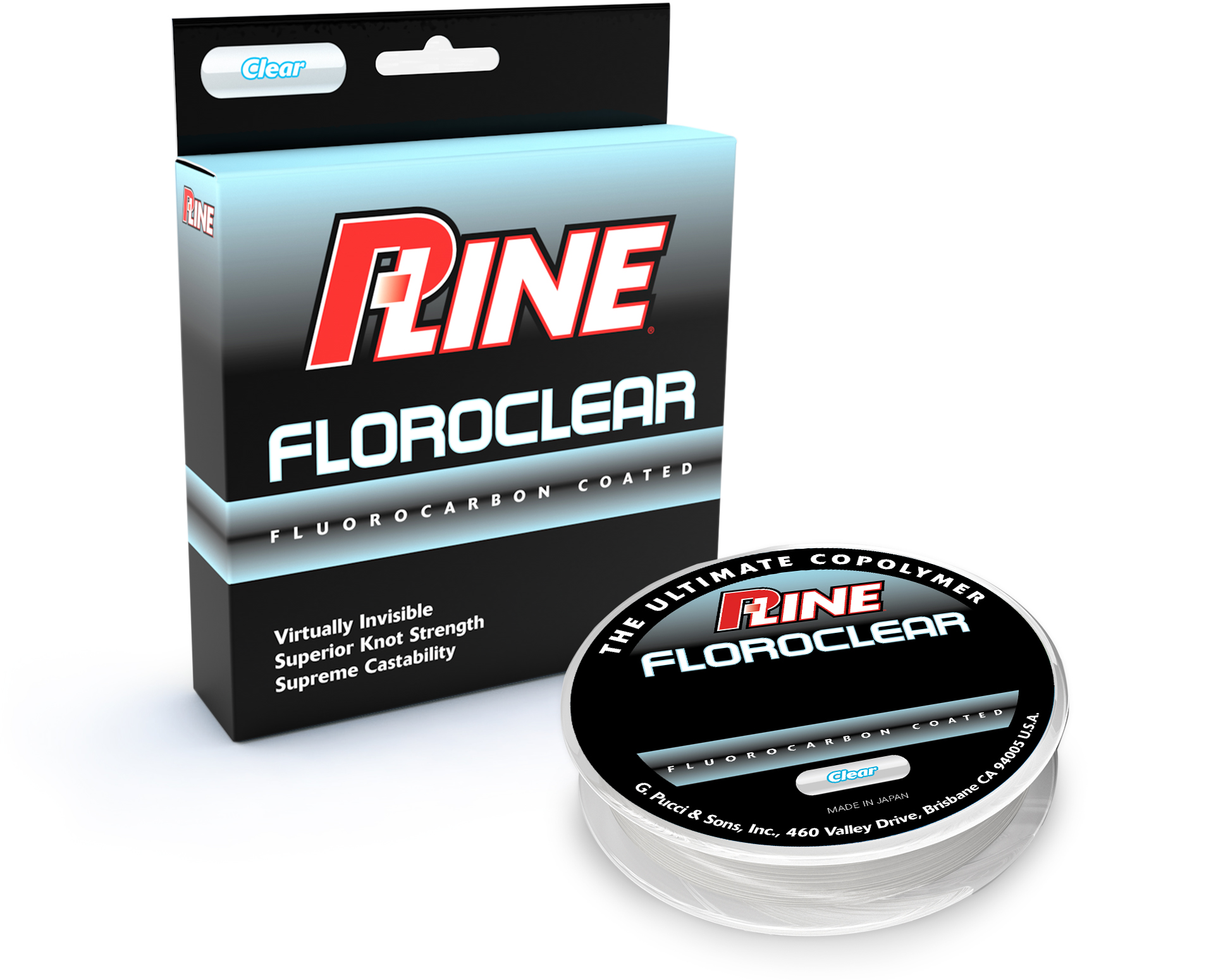 P-Line FCC-15 Floroclear Fluorocarbon Coated Mono 15lb 3000yd Clear 